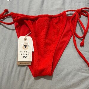 Billabong Red Bikini Tie-Side Swimwear